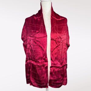 MoMA Frank Lloyd Wright Red Satin Rectangle Scarf